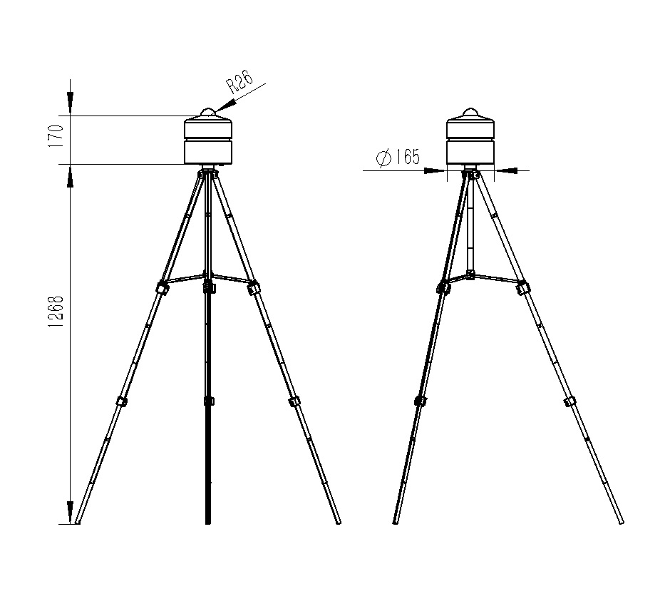 太陽(yáng)總輻射記錄儀產(chǎn)品尺寸圖